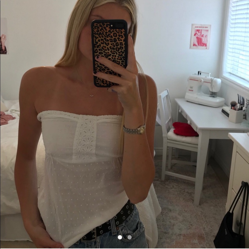 vintage white tube top
